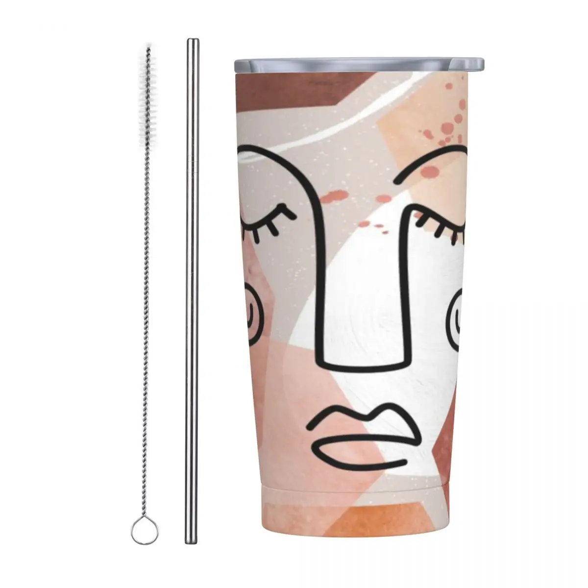 Continuous One Line Drawing Of Abstract Face Stainless Steel Mug Odourless Push pull Lid With straw Thermal insulation
Continuous One Line Drawing Of Abstract Face Stainless Steel Mug Odourless Push pull Lid With straw Thermal insulation