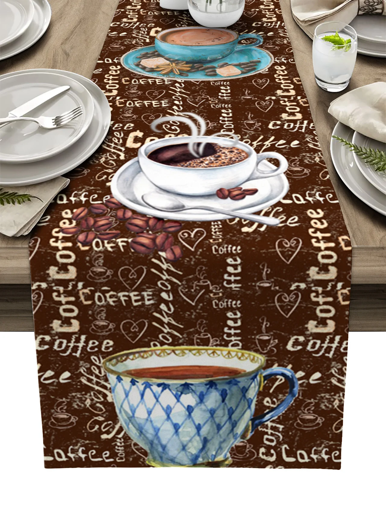 Retro Style Coffee Sugar Table Runner Decoration Home Decor Dinner Table Decoration Table Decor
Retro Style Coffee Sugar Table Runner Decoration Home Decor Dinner Table Decoration Table Decor