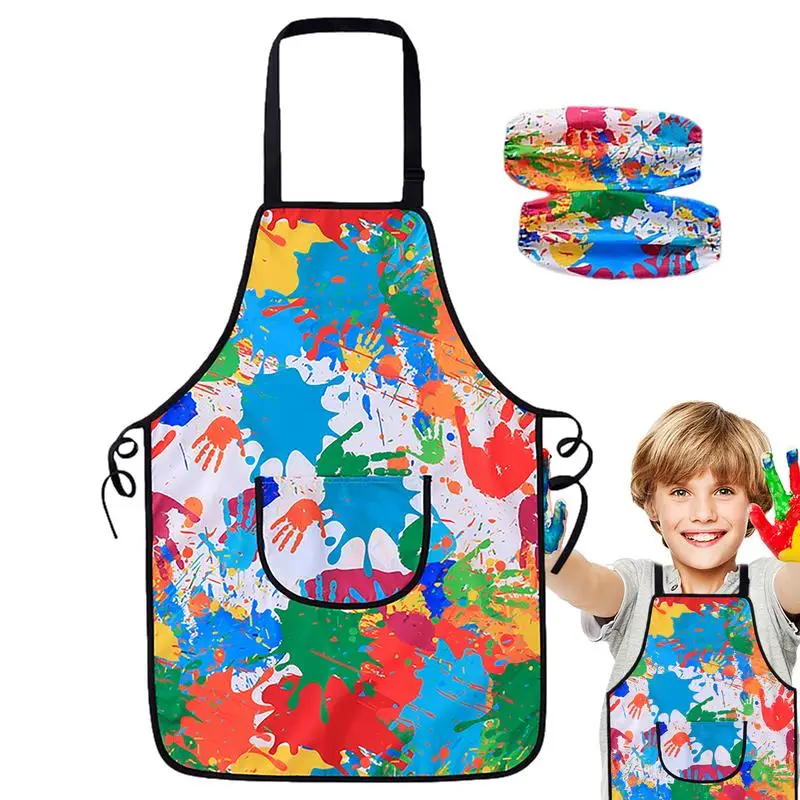 Children's Painting Apron with A Pair of Sleeves and Pocket Waterproof Graffiti Style Art Smocks For Cooking Baking Painting
Children's Painting Apron with A Pair of Sleeves and Pocket Waterproof Graffiti Style Art Smocks For Cooking Baking Painting