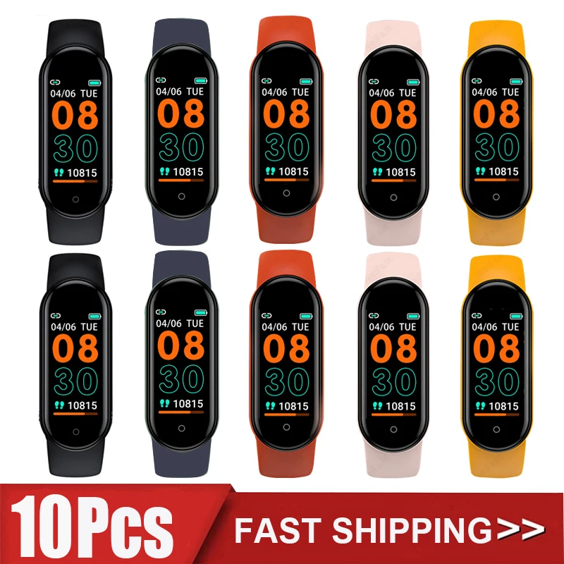 10Pcs M6 Smart Band Men Sport Watch Health Heart Rate Fitness Tracker Pedometer Women Wristband Bracelet for ios Xiaomi Android
10Pcs M6 Smart Band Men Sport Watch Health Heart Rate Fitness Tracker Pedometer Women Wristband Bracelet for ios Xiaomi Android