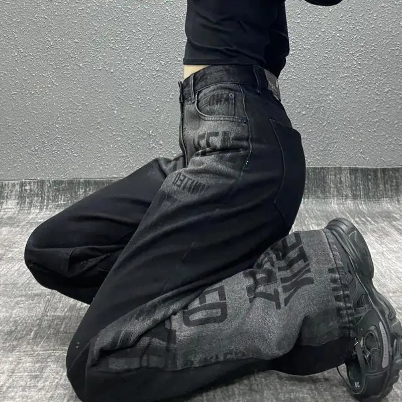 Black Gothic Streetwear Women Jeans Autumn New 2023 Harajuku Vintage High Waist Denim Pants Women Grunge Loose Trousers Female
Black Gothic Streetwear Women Jeans Autumn New 2023 Harajuku Vintage High Waist Denim Pants Women Grunge Loose Trousers Female