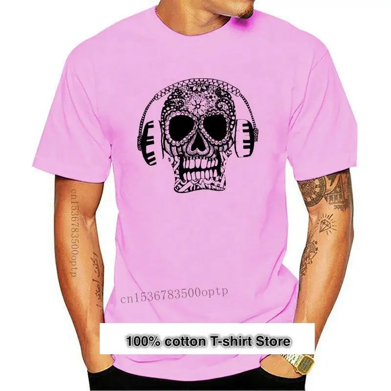 Camiseta de algodón para hombre y mujer, camisa de manga corta con estampado de calavera y auriculares enredados, 2021
Camiseta de algodón para hombre y mujer, camisa de manga corta con estampado de calavera y auriculares enredados, 2021