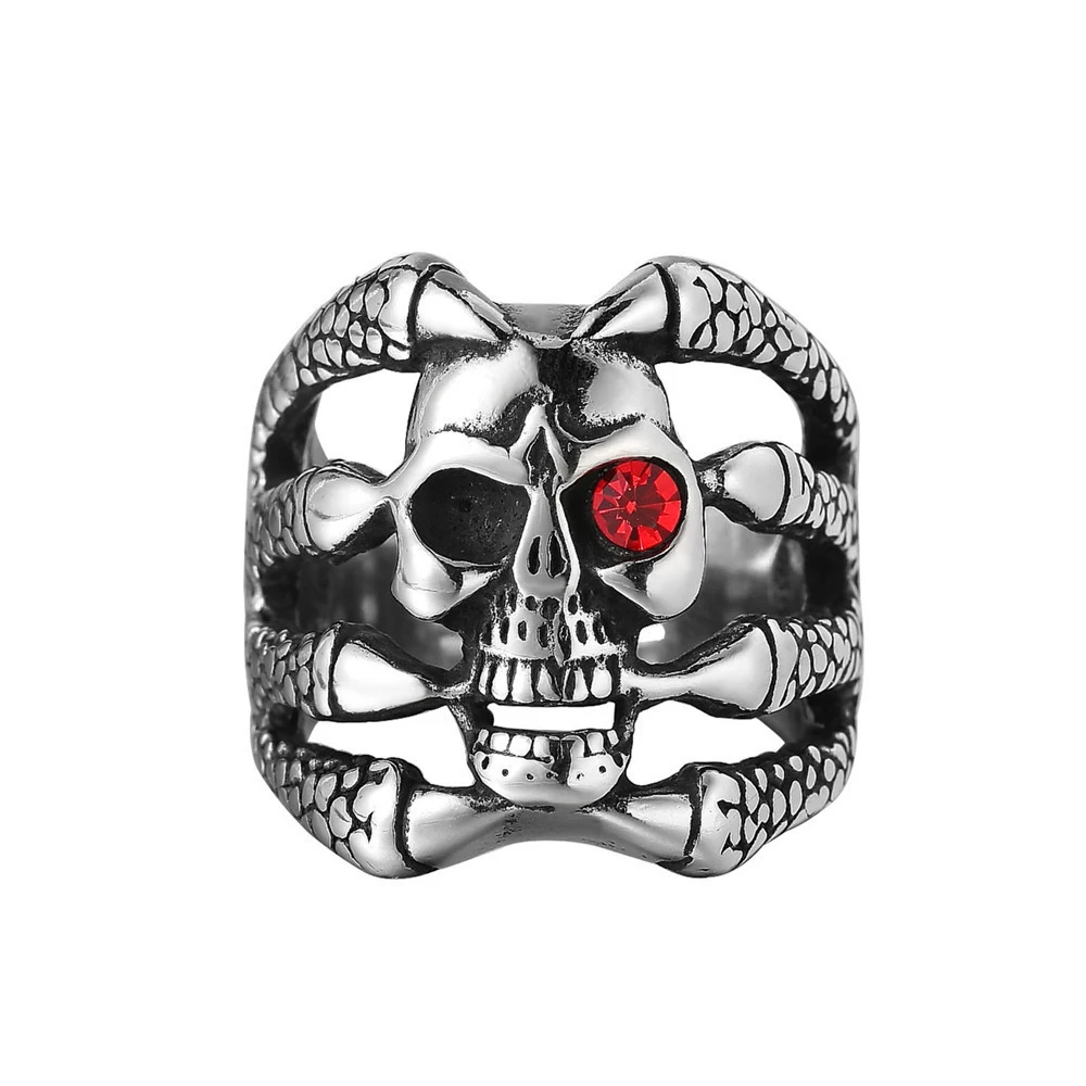 Bohemian Red Color Crystal Skeleton Skull Rings For Women Girls Simple Stainless Steel Finger Jewelry 2022 Bijoux Gifts Female
Bohemian Red Color Crystal Skeleton Skull Rings For Women Girls Simple Stainless Steel Finger Jewelry 2022 Bijoux Gifts Female