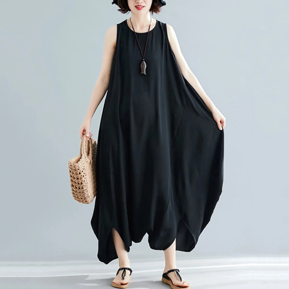 Oshoplive 2022 New Summer Female Casual Solid Color Black Red Fitness Super Loose Harem Jumpsuit for Women
Oshoplive 2022 New Summer Female Casual Solid Color Black Red Fitness Super Loose Harem Jumpsuit for Women