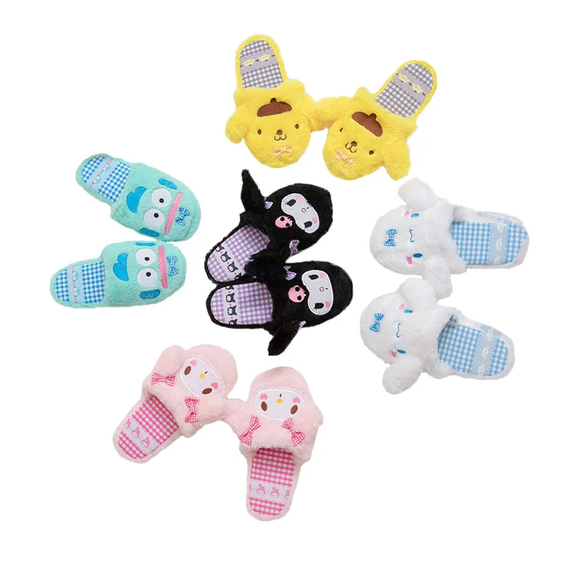 Kawaii Sanrioed Kuromi Onpompurin hangyodon Mymelody Cinnamorol Fall Winter Home Plush Slippers Christmas Birthday Gifts
Kawaii Sanrioed Kuromi Onpompurin hangyodon Mymelody Cinnamorol Fall Winter Home Plush Slippers Christmas Birthday Gifts