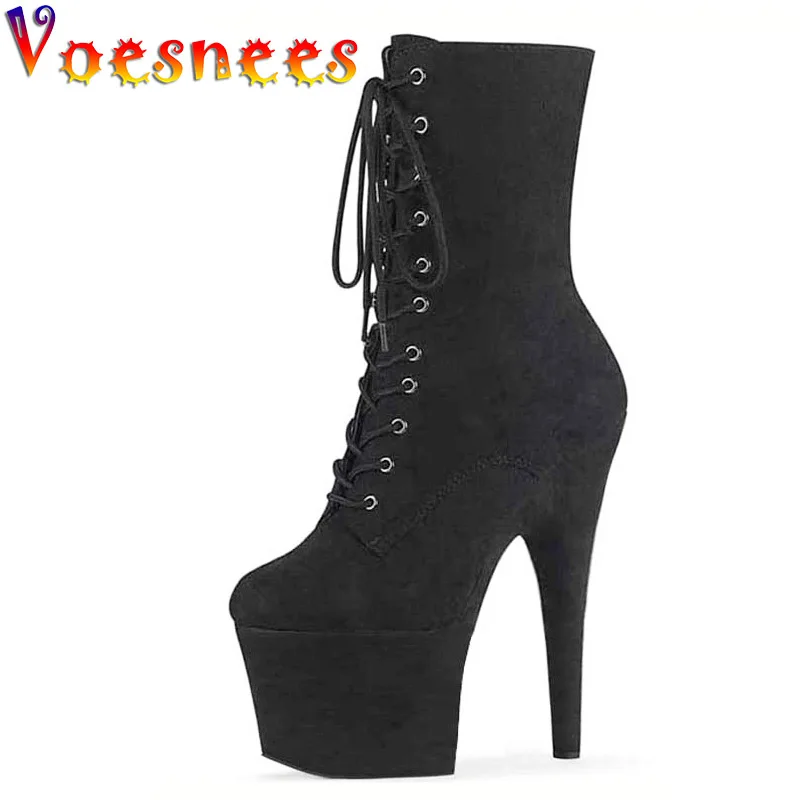 Stylish Sexy Knightly High Heel Ankle Boots New Suede Women Spring Autumn Heels Shoes Waterproof Platform 17CM Pole Dance Boots
Stylish Sexy Knightly High Heel Ankle Boots New Suede Women Spring Autumn Heels Shoes Waterproof Platform 17CM Pole Dance Boots