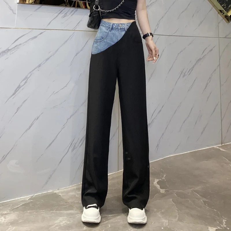 2020 Summer Women's Satin Patchwork Casual Loose Wide Leg Pants New Fashion High Quality Ladies Pants y2k Clothes bra XL
2020 Summer Women's Satin Patchwork Casual Loose Wide Leg Pants New Fashion High Quality Ladies Pants y2k Clothes bra XL