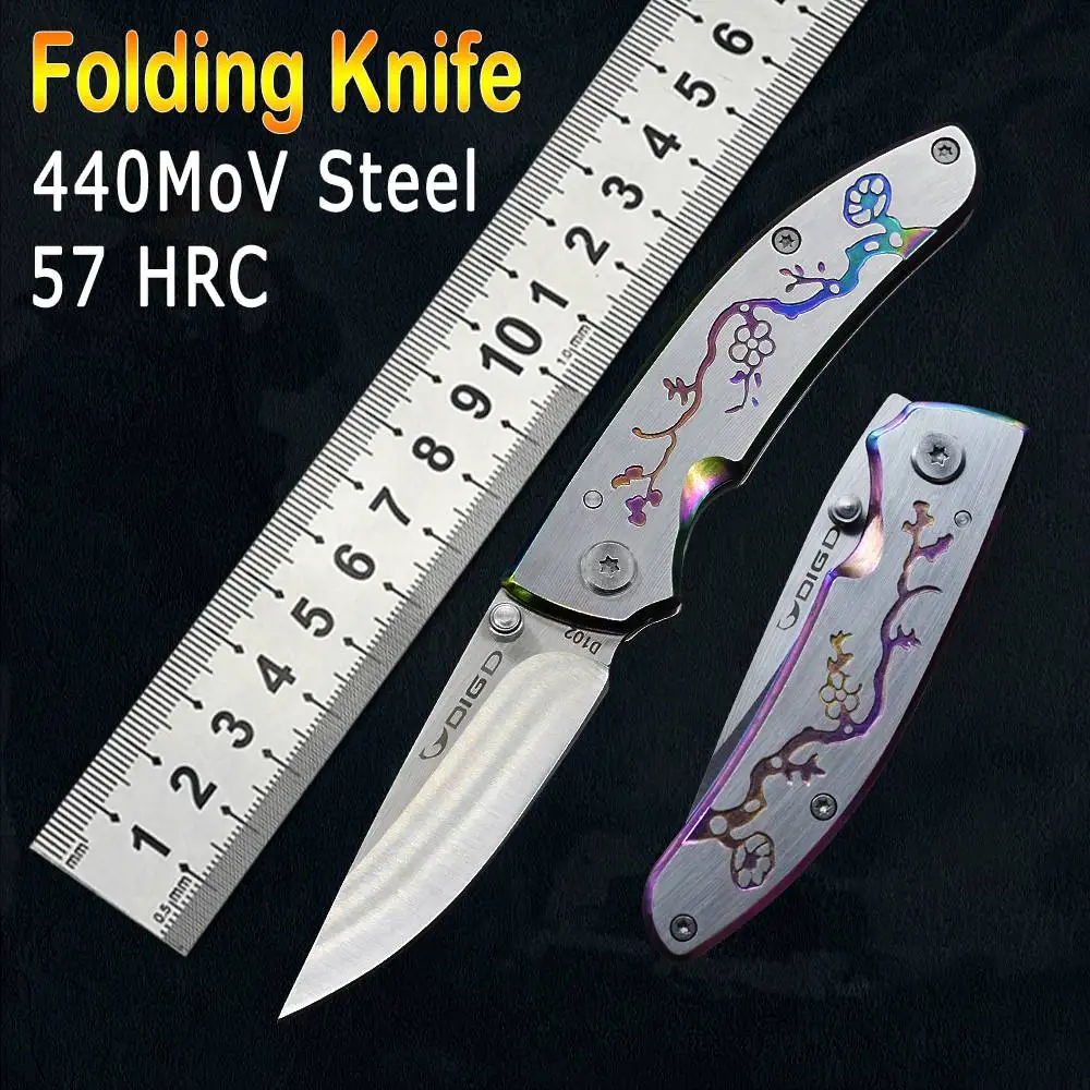 D102 Mini Knives Exquisite Handle Hunting Camping Folding Knife Sharp 440 MoV Steel Household Paring Knife Multi Outdoor EDC
D102 Mini Knives Exquisite Handle Hunting Camping Folding Knife Sharp 440 MoV Steel Household Paring Knife Multi Outdoor EDC