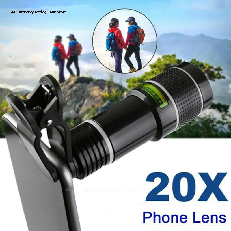 20x Zoom HD Universal Smartphone Optical Camera Monocular Camping hunting Sports Telephoto Clip Telescope Lens
20x Zoom HD Universal Smartphone Optical Camera Monocular Camping hunting Sports Telephoto Clip Telescope Lens