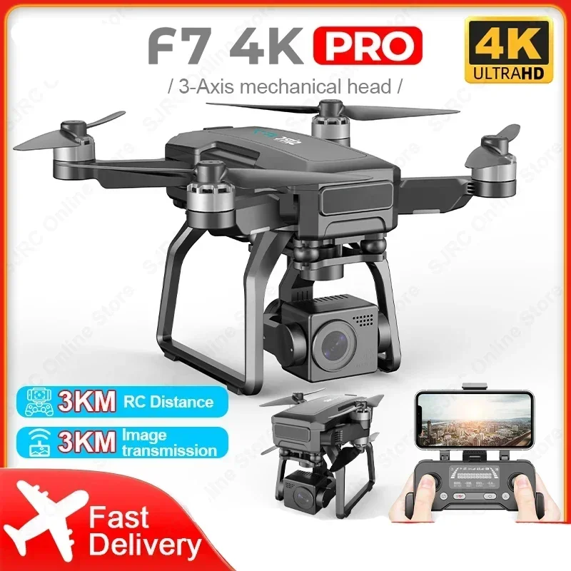 HJ F7 Pro 4K Camera Drone 3 Axis Gimbal Profesional 5G GPS Brushless Motor Quadcopter Max Flight Time Is 25 Minutes RC DronToy
HJ F7 Pro 4K Camera Drone 3 Axis Gimbal Profesional 5G GPS Brushless Motor Quadcopter Max Flight Time Is 25 Minutes RC DronToy