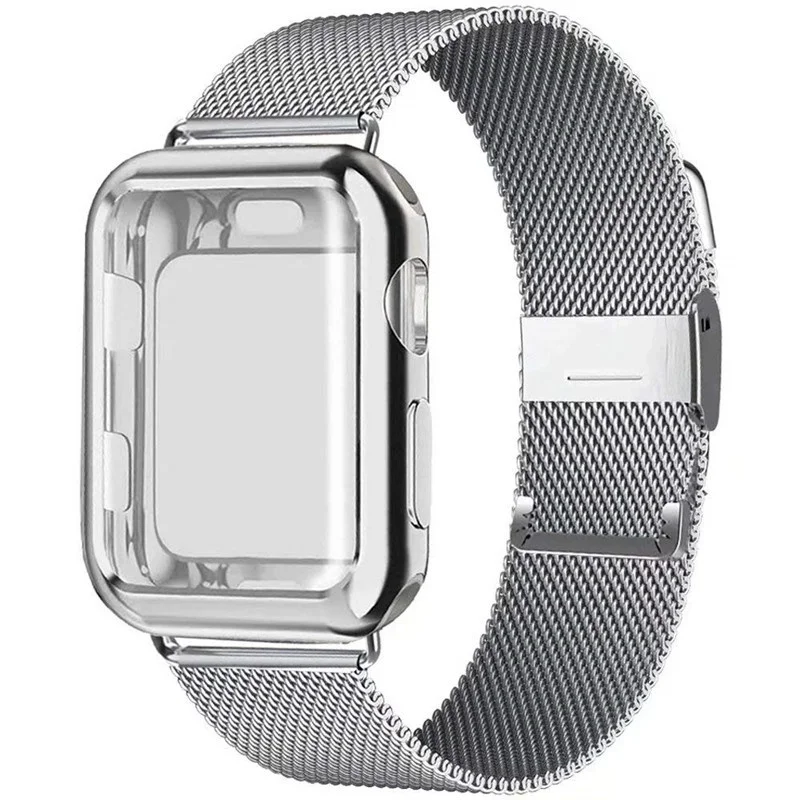 Case+Strap For iWatch Band 38mm 42mm Stainless Steel Bracelet For Apple Watch 7 45mm 44mm 40mm 41mm SE Series 6 5 4 Cover Band
Case+Strap For iWatch Band 38mm 42mm Stainless Steel Bracelet For Apple Watch 7 45mm 44mm 40mm 41mm SE Series 6 5 4 Cover Band