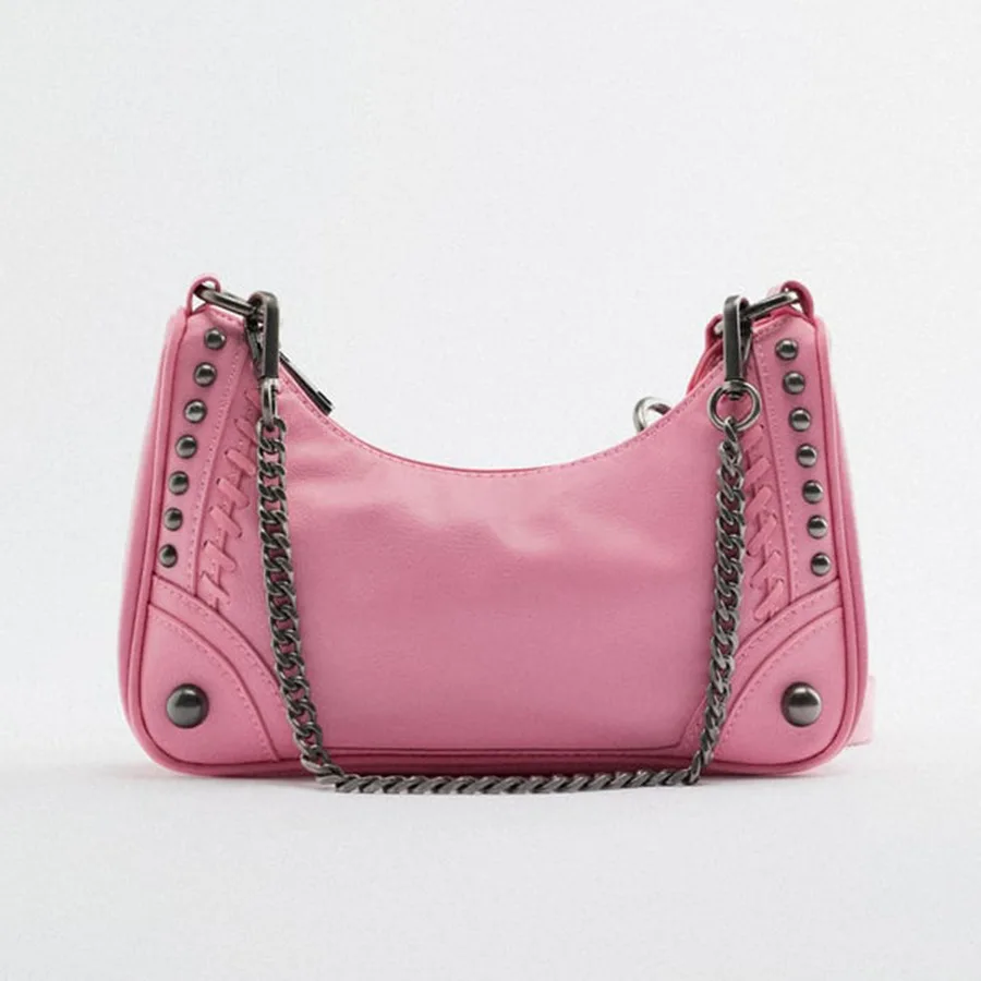 Brand Rock Chain Shoulder Crossbody Bag for Women Rivet Soft Leather Handbags Ladies Punk Underarm Bags Luxury Female Purse 2022
Brand Rock Chain Shoulder Crossbody Bag for Women Rivet Soft Leather Handbags Ladies Punk Underarm Bags Luxury Female Purse 2022