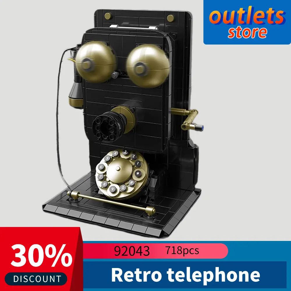 92043 Creative Expert Ideas Retro Telephone Collection Phonograph Moc Modular Brick Building Block Model Toys Christmas 718PCS
92043 Creative Expert Ideas Retro Telephone Collection Phonograph Moc Modular Brick Building Block Model Toys Christmas 718PCS