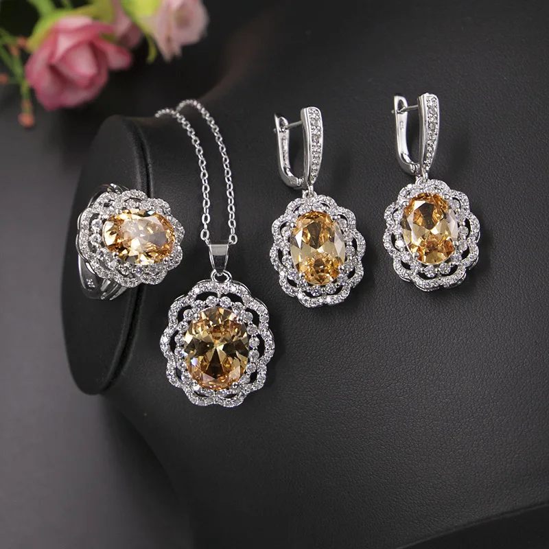 2022 Cubic Zircon Jewelry Sets for Women 3PCS Bridal Wedding Necklace Rings Earings Bridal Jewelry Sets Wedding
2022 Cubic Zircon Jewelry Sets for Women 3PCS Bridal Wedding Necklace Rings Earings Bridal Jewelry Sets Wedding