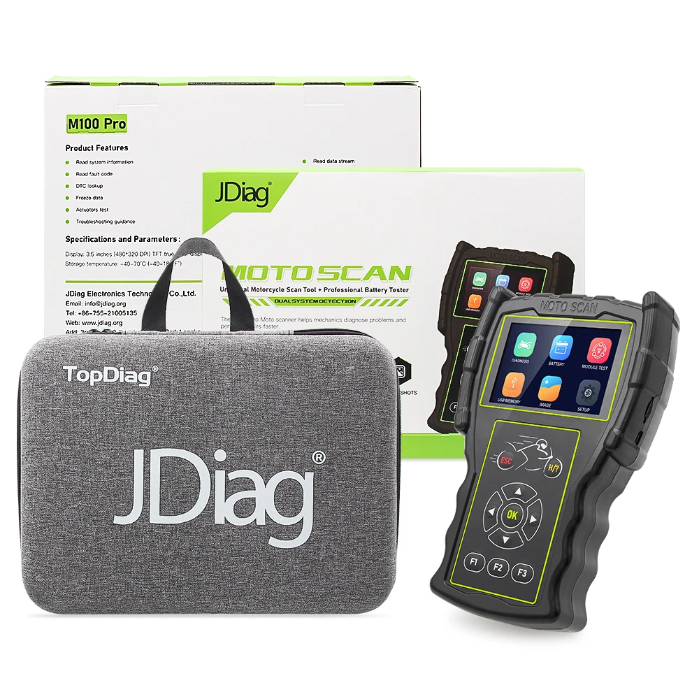 12V Battery Analyzer Tester JDiag M100 Pro OBD2 Scanner Automotive Diagnostic Tool Support for Motorcycle
12V Battery Analyzer Tester JDiag M100 Pro OBD2 Scanner Automotive Diagnostic Tool Support for Motorcycle