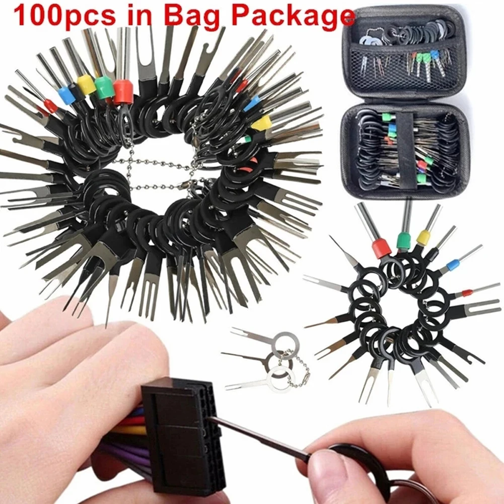 100PCS Wire Terminal Removal Tools Puller Tool Motorist Kit Pin Extractor Tooling Set Car Terminals Removal Mechanical Repair
100PCS Wire Terminal Removal Tools Puller Tool Motorist Kit Pin Extractor Tooling Set Car Terminals Removal Mechanical Repair