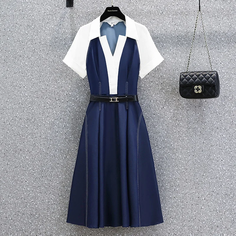 Женское джинсовое платье с коротким рукавом, коротким рукавом и v-образным вырезом
Женское джинсовое платье с коротким рукавом, коротким рукавом и v-образным вырезом