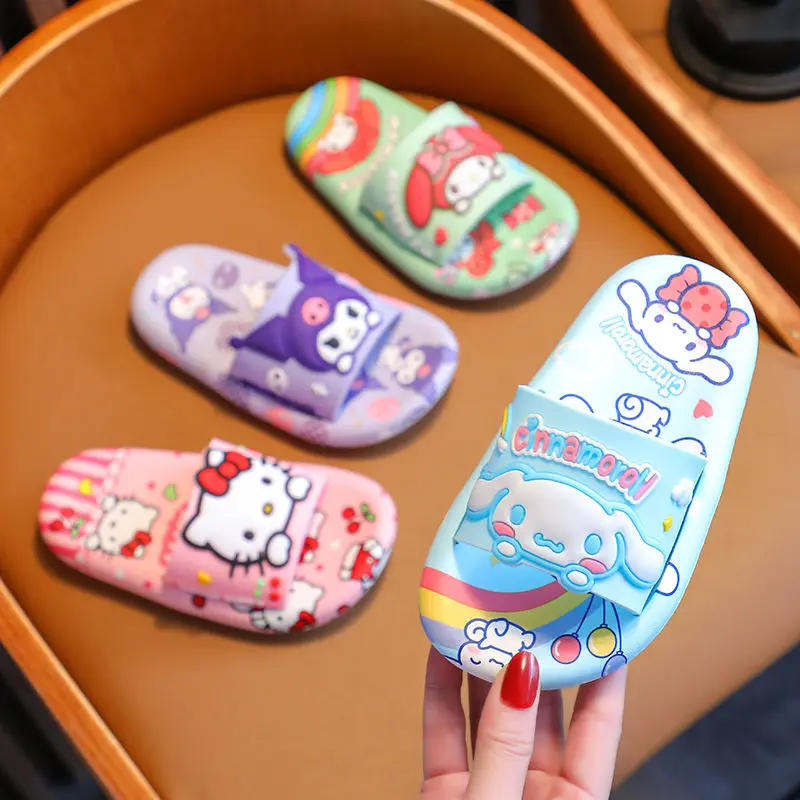 Сандалии Детские с рисунком Hello Kitty Cinnamoroll, летние тапочки для дома, Нескользящие, с рисунком из мультфильма, для девочек
Сандалии Детские с рисунком Hello Kitty Cinnamoroll, летние тапочки для дома, Нескользящие, с рисунком из мультфильма, для девочек