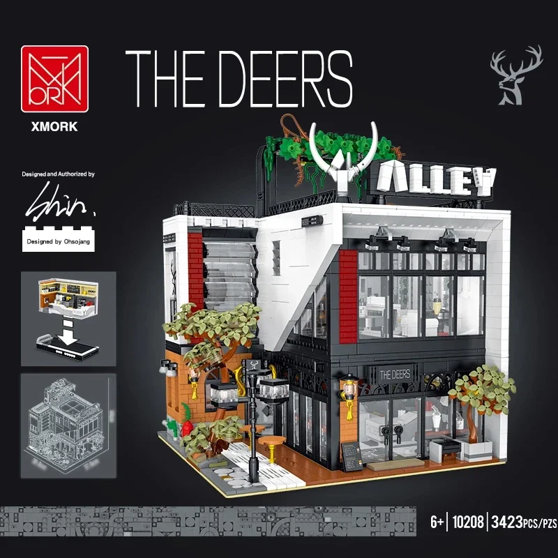 Mork MOC 10208 Simulated Architecture Toys Antler Lane Cafe Model Christmas Gifts Building Blocks Bricks MOC-123898
Mork MOC 10208 Simulated Architecture Toys Antler Lane Cafe Model Christmas Gifts Building Blocks Bricks MOC-123898
