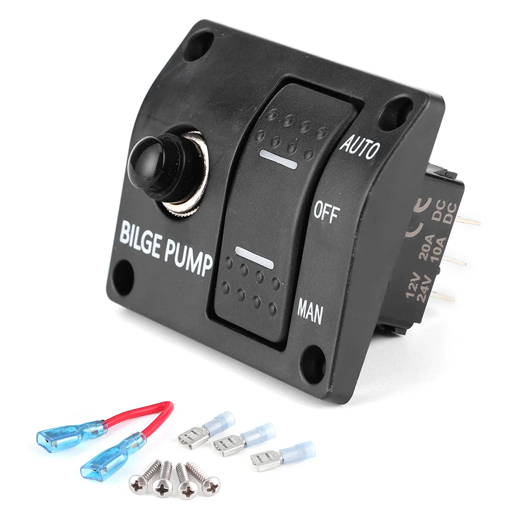3-Way Bilge Pump Switch Panel Auto/Off/Manual 12V 24V with LED Indicator Built-In 15A Circuit Breaker Bilge Bilge Bilge Bilge
3-Way Bilge Pump Switch Panel Auto/Off/Manual 12V 24V with LED Indicator Built-In 15A Circuit Breaker Bilge Bilge Bilge Bilge