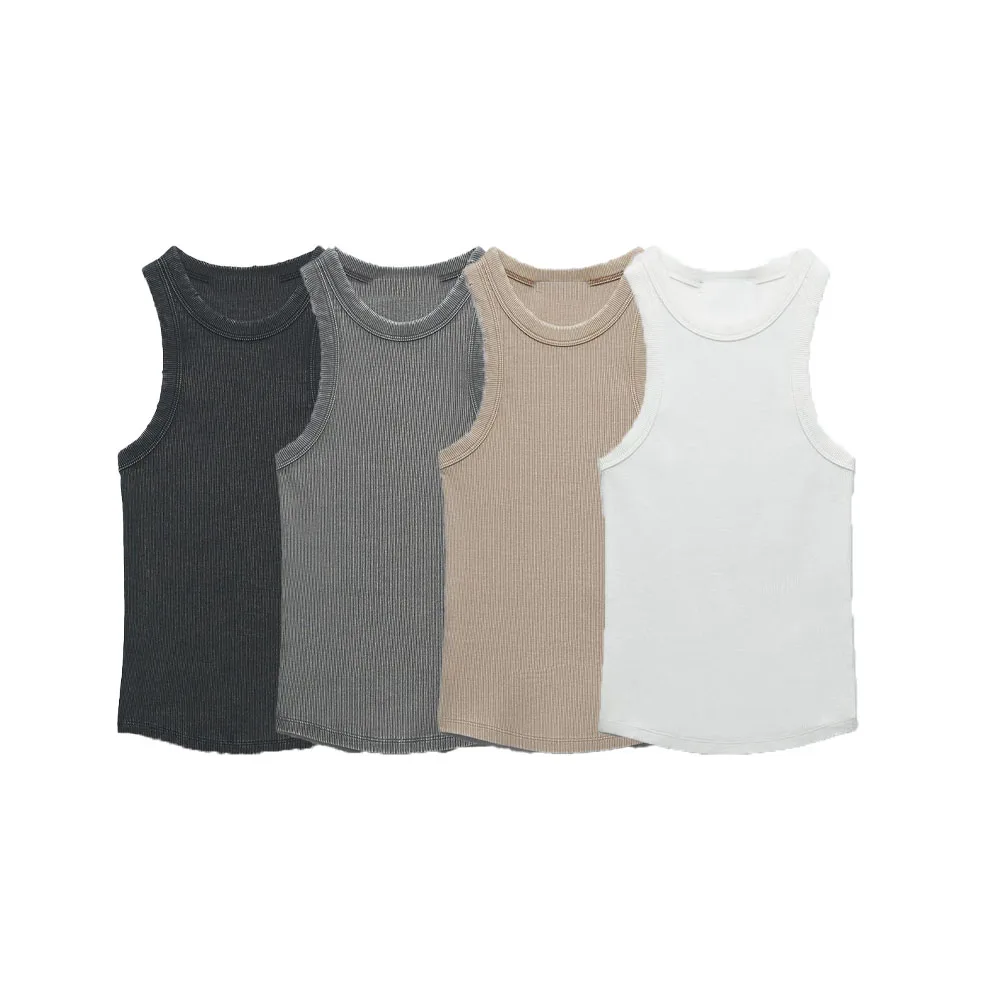 Zach AiIsa summer new femininity all-match round neck sleeveless elastic self-cultivation washed texture ribbed T-shirt vest
Zach AiIsa summer new femininity all-match round neck sleeveless elastic self-cultivation washed texture ribbed T-shirt vest