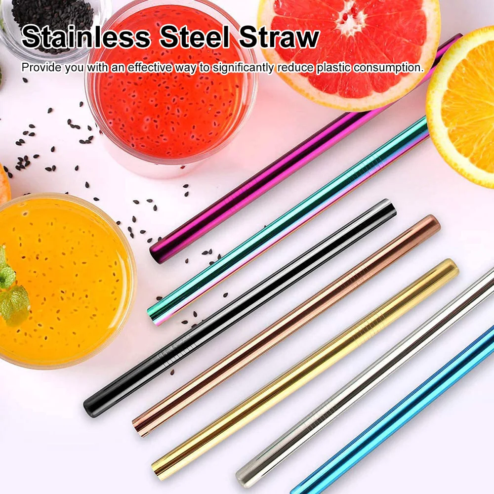 8pcs Stainless Steel Colorful Reusable Drinking Straw Eco-Friendly Drinkware Straws Party Bar Kitchen Accessories Gadgets
8pcs Stainless Steel Colorful Reusable Drinking Straw Eco-Friendly Drinkware Straws Party Bar Kitchen Accessories Gadgets