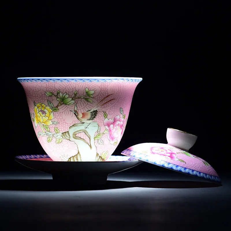 150ml Enamel Hand Painted Ceramic Gaiwan Teacup Portable Tea Set Handmade Tea Tureen Porcelain Teaware Accessories Drinkware
150ml Enamel Hand Painted Ceramic Gaiwan Teacup Portable Tea Set Handmade Tea Tureen Porcelain Teaware Accessories Drinkware