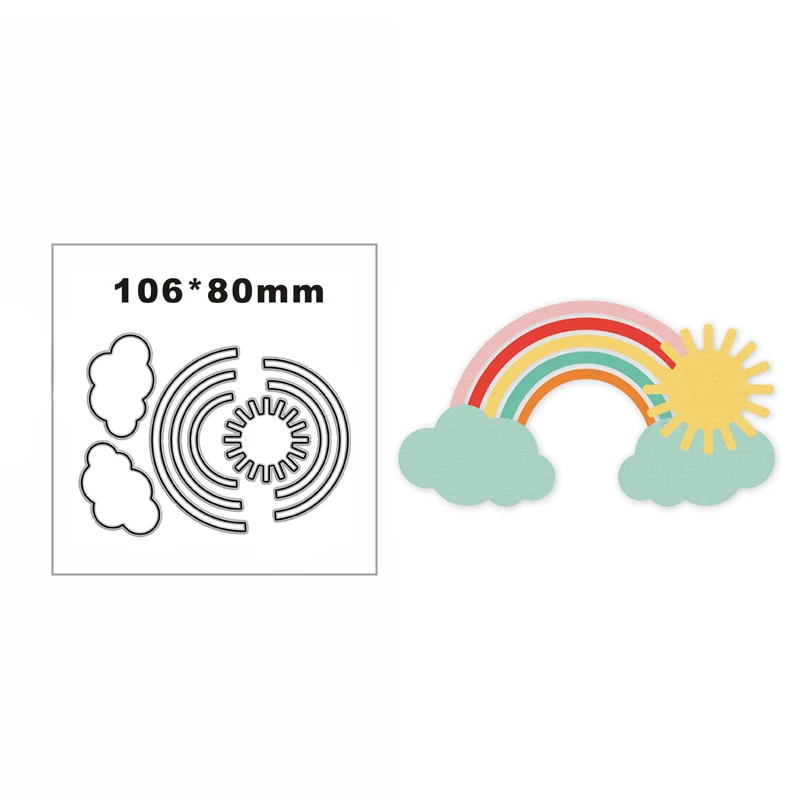 New Rainbow Cloud Sun Metal Cutting Die Scrapbook Template Cutting Card Making Decorative Relief Photo Album Diy Crafts
New Rainbow Cloud Sun Metal Cutting Die Scrapbook Template Cutting Card Making Decorative Relief Photo Album Diy Crafts