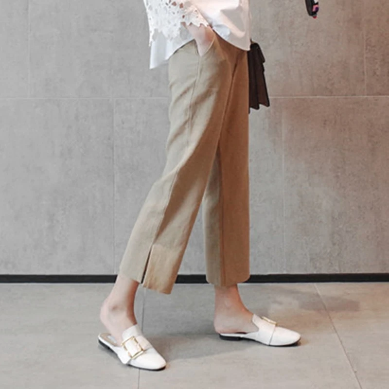 Plus Size Cotton Linen Trousers Women Summer 2021 Loose Wide Leg High Waist Pants Lady Office Casual Female Calf Length Pant
Plus Size Cotton Linen Trousers Women Summer 2021 Loose Wide Leg High Waist Pants Lady Office Casual Female Calf Length Pant