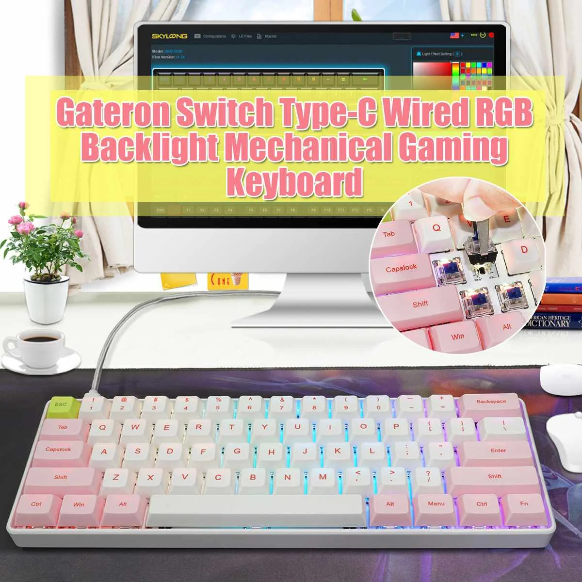 Geek Customized SK61 60% 61 Keys NKRO Gateron Optical Axis Type-C Wired RGB Backlight Mechanical Gaming Keyboard
Geek Customized SK61 60% 61 Keys NKRO Gateron Optical Axis Type-C Wired RGB Backlight Mechanical Gaming Keyboard