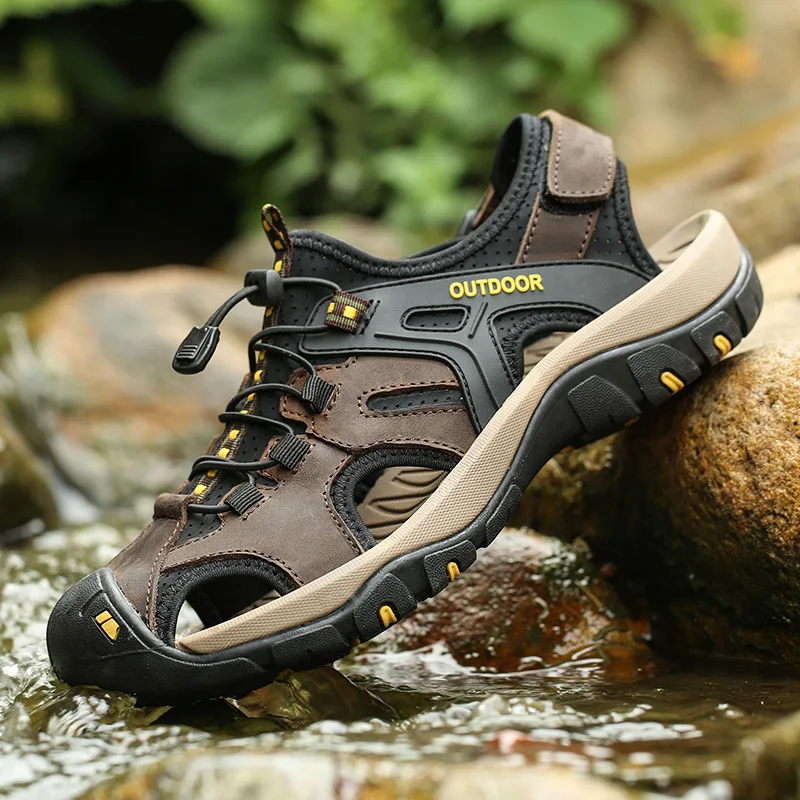 Men's Sandals Outdoor Sports Leather Casual Shoes Slippers New Summer Breathable Men beach shoes 2022 Male Casual Flip Flops
Men's Sandals Outdoor Sports Leather Casual Shoes Slippers New Summer Breathable Men beach shoes 2022 Male Casual Flip Flops