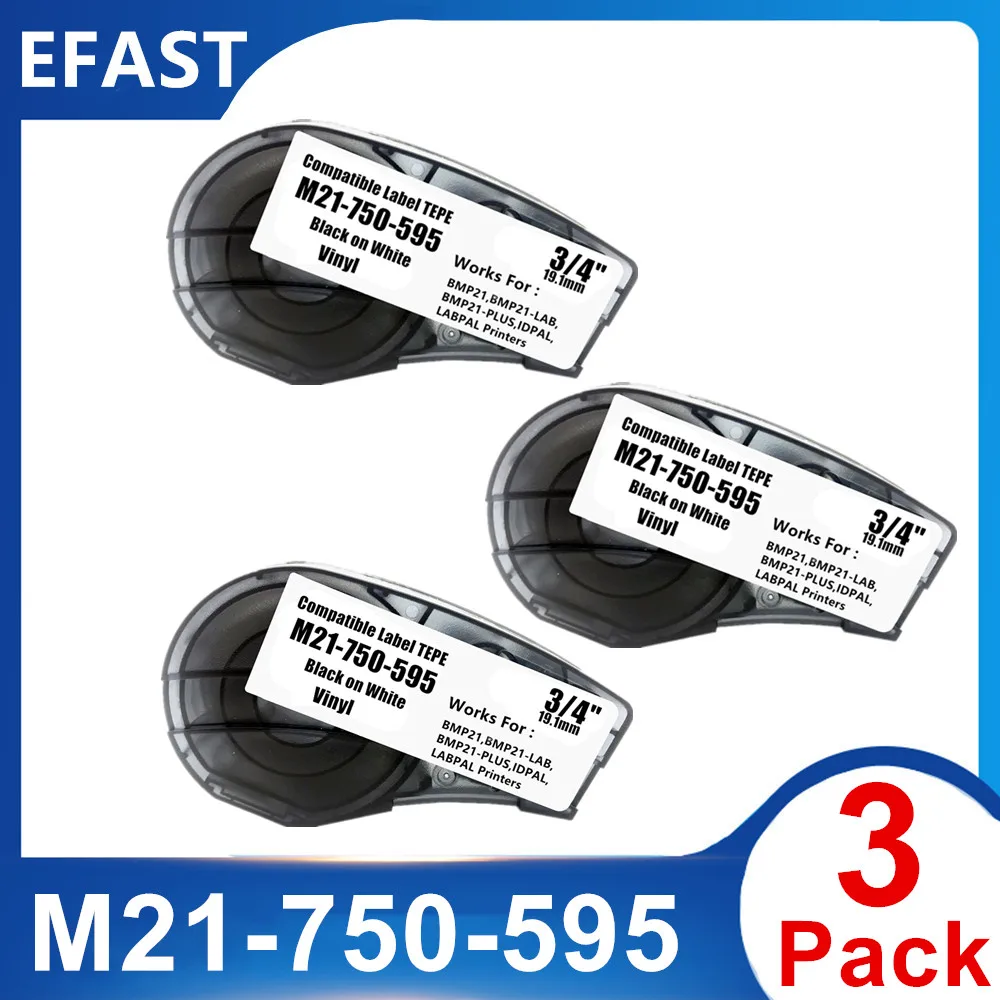 1~3PK Vinyl Label TAPE M21-750-595 Ribbon Cartridge Black/white For BMP21-PLUS Labeler Equipment Labeling, Electric Power Cable
1~3PK Vinyl Label TAPE M21-750-595 Ribbon Cartridge Black/white For BMP21-PLUS Labeler Equipment Labeling, Electric Power Cable