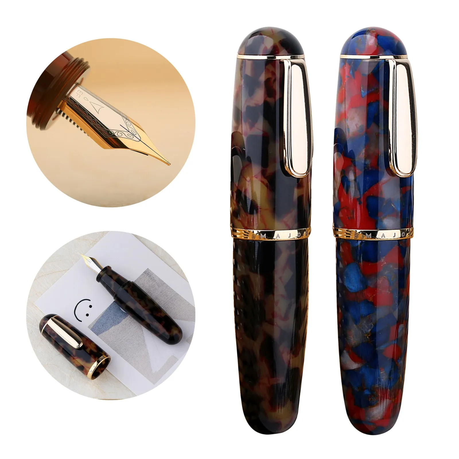 New MAJOHN Q1 Mini Acrylic Fountain Pen Yellow-Black Red-Blue Portable Ink Pen Iridium EF/F Nib Travel Palm Short Writing Gifts
New MAJOHN Q1 Mini Acrylic Fountain Pen Yellow-Black Red-Blue Portable Ink Pen Iridium EF/F Nib Travel Palm Short Writing Gifts