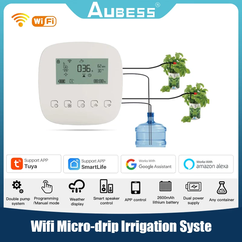 Tuya Smart Wifi Automatic Micro-drip Irrigation Syste Programmable Timer Wireless Remote Control DIY Smart Watering Machine
Tuya Smart Wifi Automatic Micro-drip Irrigation Syste Programmable Timer Wireless Remote Control DIY Smart Watering Machine