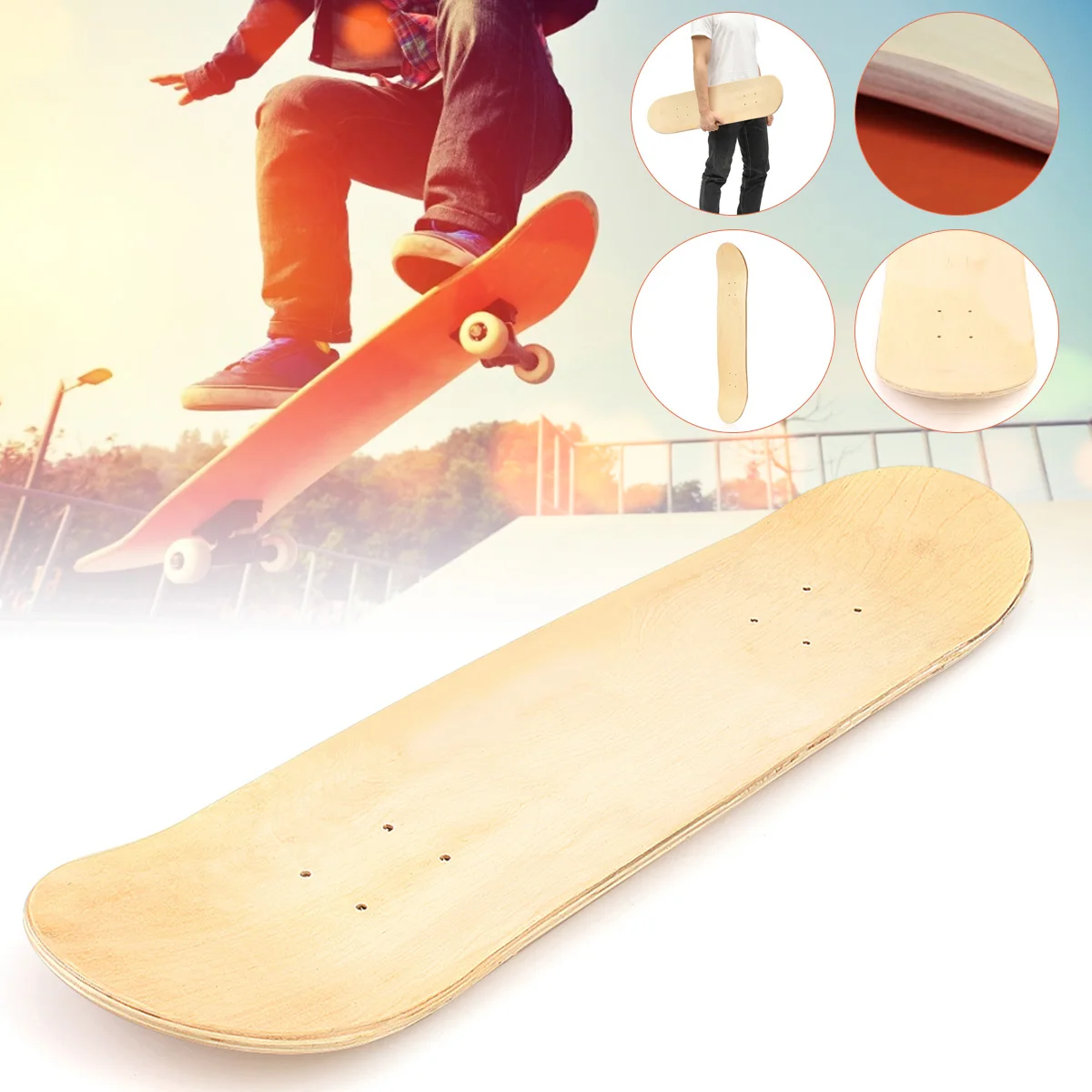 24 Inch Fish Skateboard Longboard Natural Single Foot Wooden Maple Blank Deck Board Parts DIY Skateboard Accessories Kids Gift
24 Inch Fish Skateboard Longboard Natural Single Foot Wooden Maple Blank Deck Board Parts DIY Skateboard Accessories Kids Gift