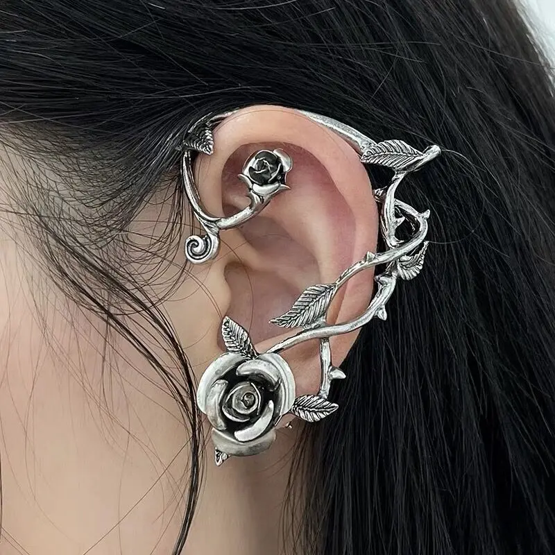 Dark European and American Gothic Style Metal Rose Earrings Women Exaggerated Big Earrings Personality Earrings for Women
Dark European and American Gothic Style Metal Rose Earrings Women Exaggerated Big Earrings Personality Earrings for Women