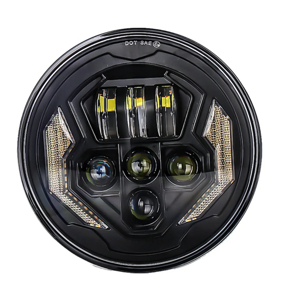 Motorcycle 7 Inch LED Headlight,Headlights with White DRL Amber Turn Signal Hi/Lo Beam Round for Touring Softail
Motorcycle 7 Inch LED Headlight,Headlights with White DRL Amber Turn Signal Hi/Lo Beam Round for Touring Softail