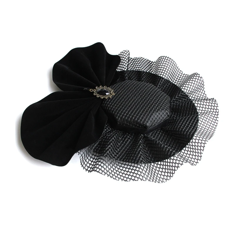 

Host Annual Meeting Hat Fascinators Hats Veil Mesh Bow-knot Top Hat for Women