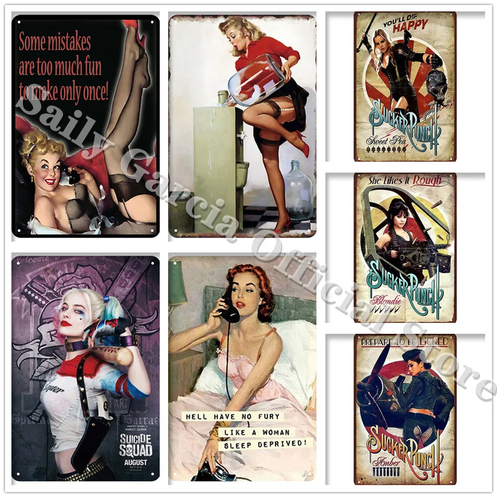 Pin Up Girl Metal Plaque Posters Vintage Sexy Beauty Woman Tin Sign Shabby Pub Bar Club Sign Classical Metal Wall Decor Plates
Pin Up Girl Metal Plaque Posters Vintage Sexy Beauty Woman Tin Sign Shabby Pub Bar Club Sign Classical Metal Wall Decor Plates