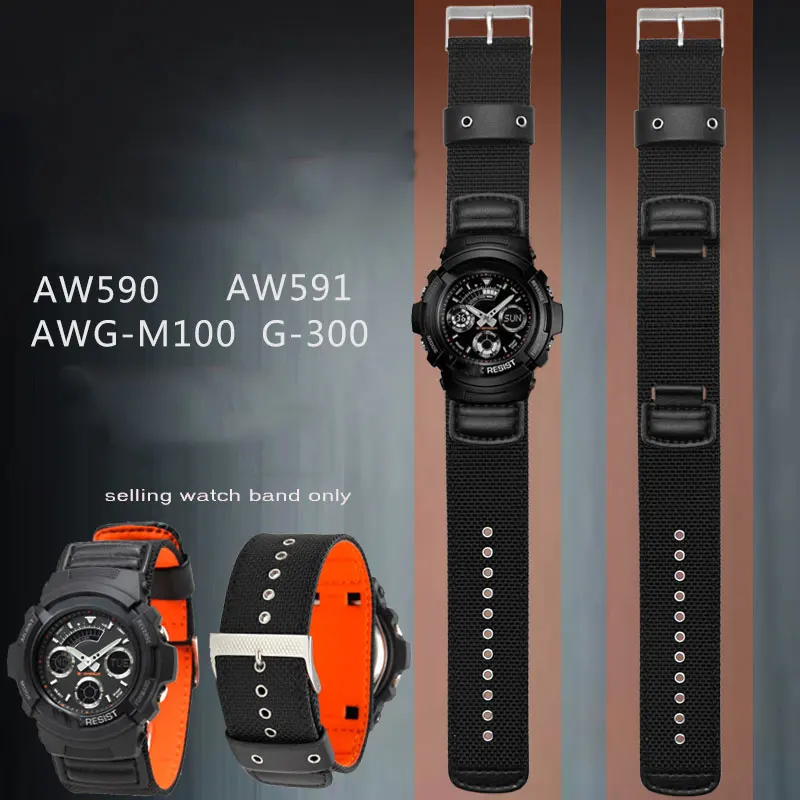 Nylon Watch Strap For Casio G-SHOCK AW-591 AW-590 AWG-M100 Men Sport Waterproof 16mm Replacement Bracelet Band Watch Accessories
Nylon Watch Strap For Casio G-SHOCK AW-591 AW-590 AWG-M100 Men Sport Waterproof 16mm Replacement Bracelet Band Watch Accessories