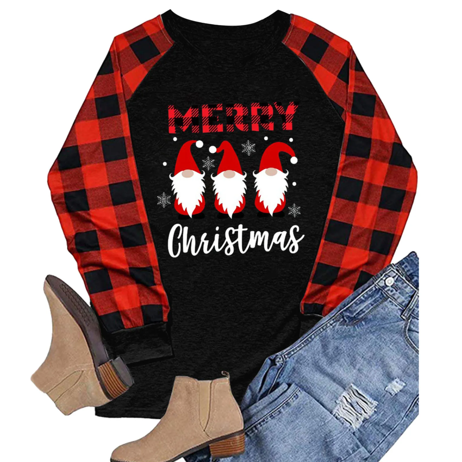 Womens Christmas Print Long Sleeve Plaid Raglan Tee Shirt Top Womens Turtleneck Long Sleeve Tops
Womens Christmas Print Long Sleeve Plaid Raglan Tee Shirt Top Womens Turtleneck Long Sleeve Tops