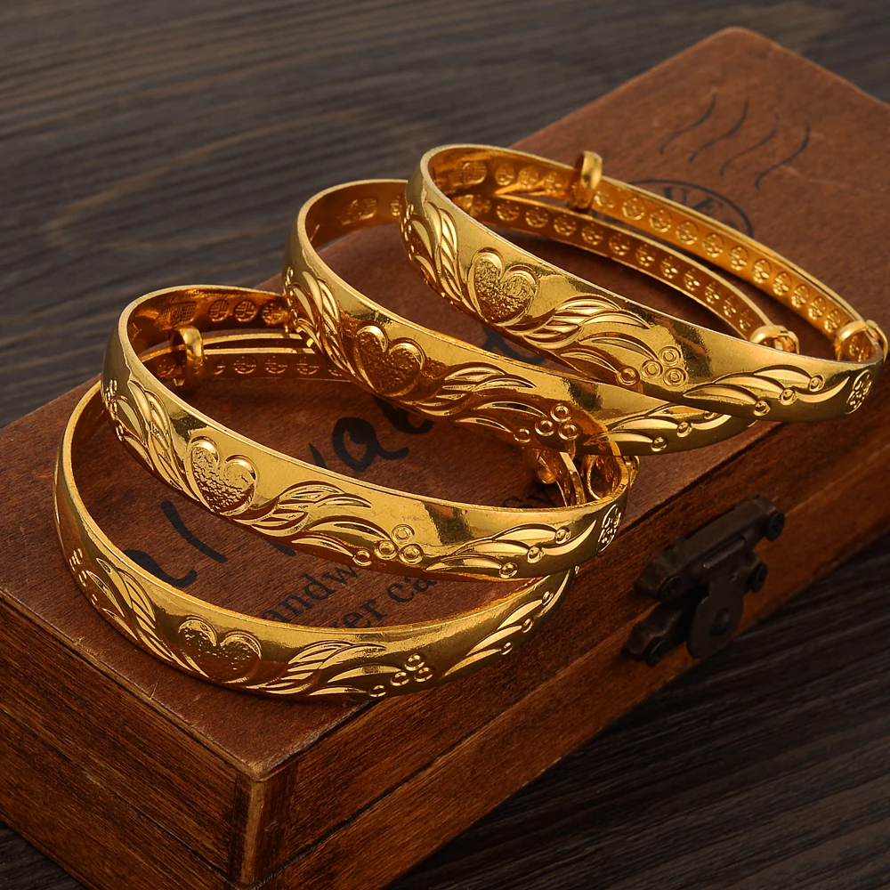 4PCS 24k 65MM Dubai Bangles for Women Middle East Gold Bangles Ethiopian Arabia Mesh Bracelets Wedding Jewelry African Gifts
4PCS 24k 65MM Dubai Bangles for Women Middle East Gold Bangles Ethiopian Arabia Mesh Bracelets Wedding Jewelry African Gifts