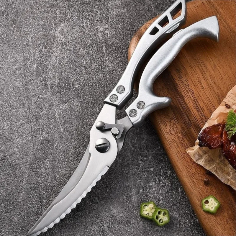 

Мощные кухонные ножницы из нержавеющей стали, нож-Кливер для куриных костей, нож для мяса, фруктов, костей, утки, рыбы, ножницы, весы, ножницы для чистки