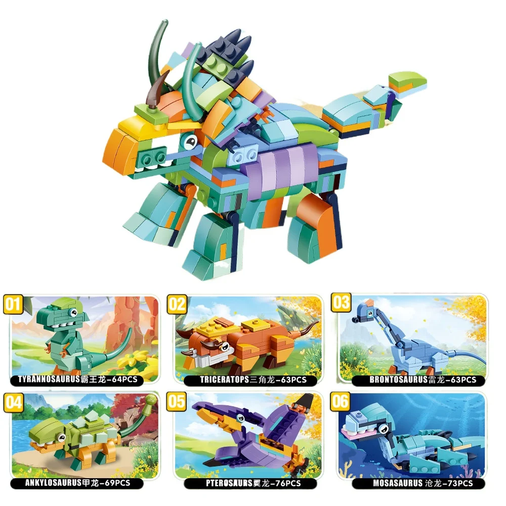 Creative Expert Mini Dinosaur Series Animal Building Block Triceratops 6 In 1 Bricks Model Kits Toys Birthday Gift for Kids
Creative Expert Mini Dinosaur Series Animal Building Block Triceratops 6 In 1 Bricks Model Kits Toys Birthday Gift for Kids