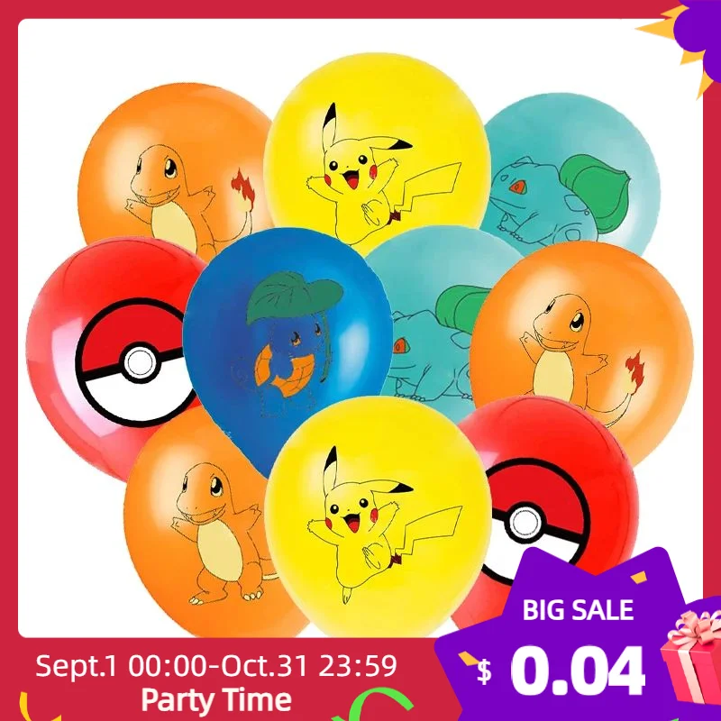 

20pcs Pokemon Birthday Party Supplies Cake Decorating Pikachu Theme Balloon Banner Cake Stand Party Decoration Gift Toys