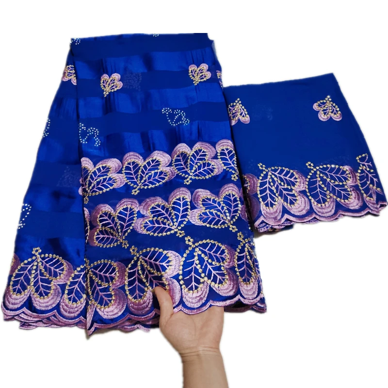 Африканская Тюлевая кружевная ткань, Высококачественная лента, шелковая ткань с шарфом, 7 ярдов 
Африканская Тюлевая кружевная ткань, Высококачественная лента, шелковая ткань с шарфом, 7 ярдов