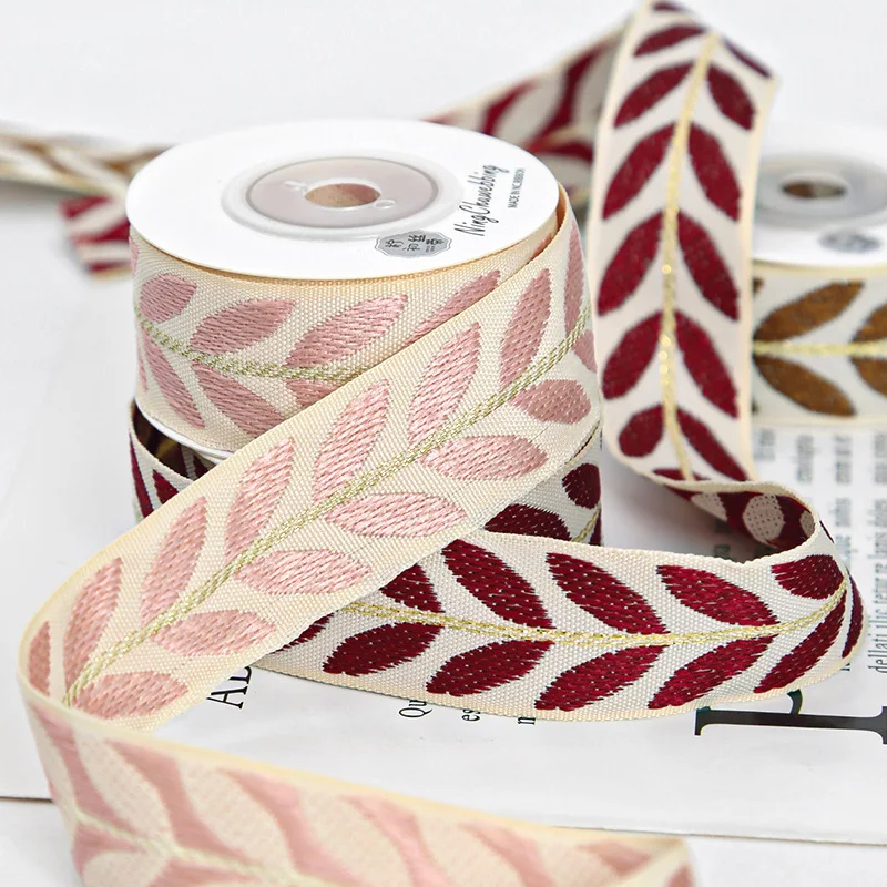 Colorful Leaf embroidery Ribbon 4.5m Polyester Fashion Ribbon For Gift Packaging Wedding Decorate Handmade Material Accessories
Colorful Leaf embroidery Ribbon 4.5m Polyester Fashion Ribbon For Gift Packaging Wedding Decorate Handmade Material Accessories