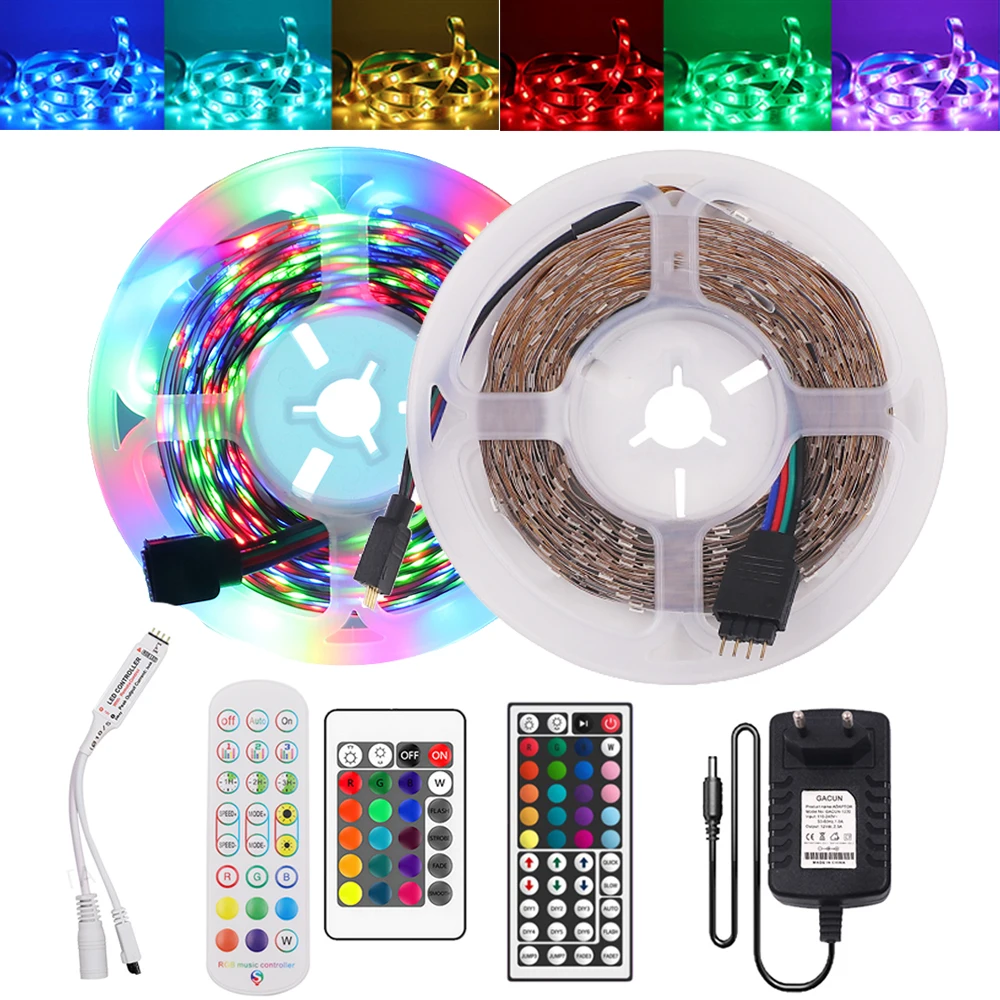 DC 12V LED Strip SMD 2835 5050 30 60LEDs/M Flexible Tape IR Bluetooth Wifi Control RBGB Light Strip Diode Ribbon TV Backlight
DC 12V LED Strip SMD 2835 5050 30 60LEDs/M Flexible Tape IR Bluetooth Wifi Control RBGB Light Strip Diode Ribbon TV Backlight