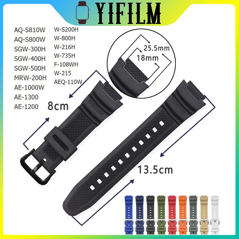 Rubber Watch Strap For Casio AQ-S810W S800W AE-1000W SGW-400H 300H 500H W-735H Silicone Watchband Durable Wrist Band Bracelet
Rubber Watch Strap For Casio AQ-S810W S800W AE-1000W SGW-400H 300H 500H W-735H Silicone Watchband Durable Wrist Band Bracelet