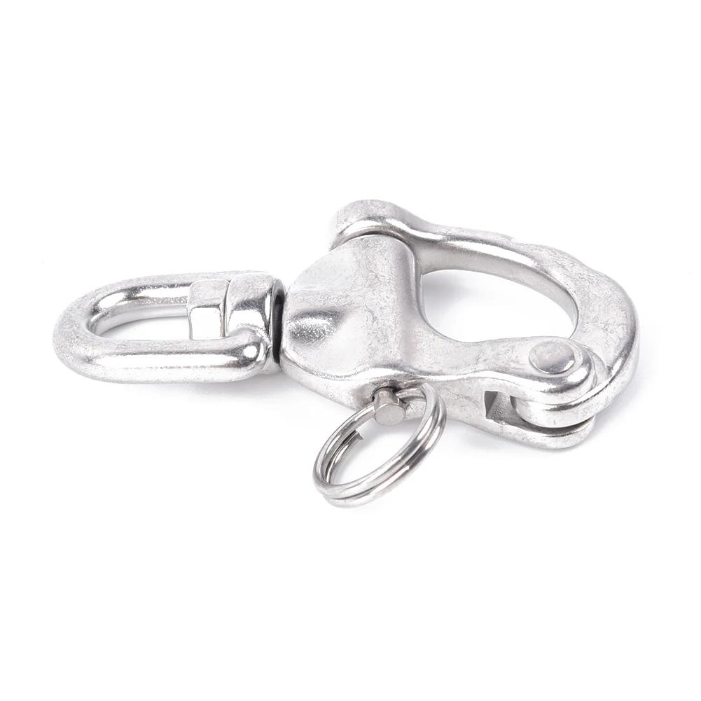 70mm High hardness Accessory Universal Hook Marine Boat Swivel Snap Shackle 316 Stainless Steel Bail Yacht Useful
70mm High hardness Accessory Universal Hook Marine Boat Swivel Snap Shackle 316 Stainless Steel Bail Yacht Useful